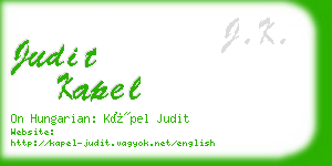 judit kapel business card